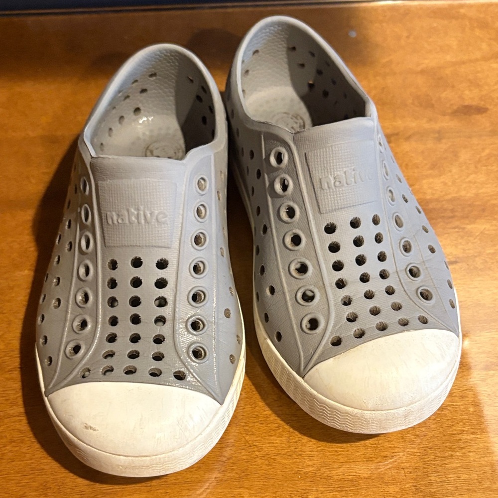 Native Perforated Gray Slip-Ons